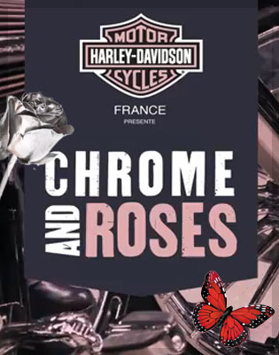 Chrome & Roses Harley Davidson